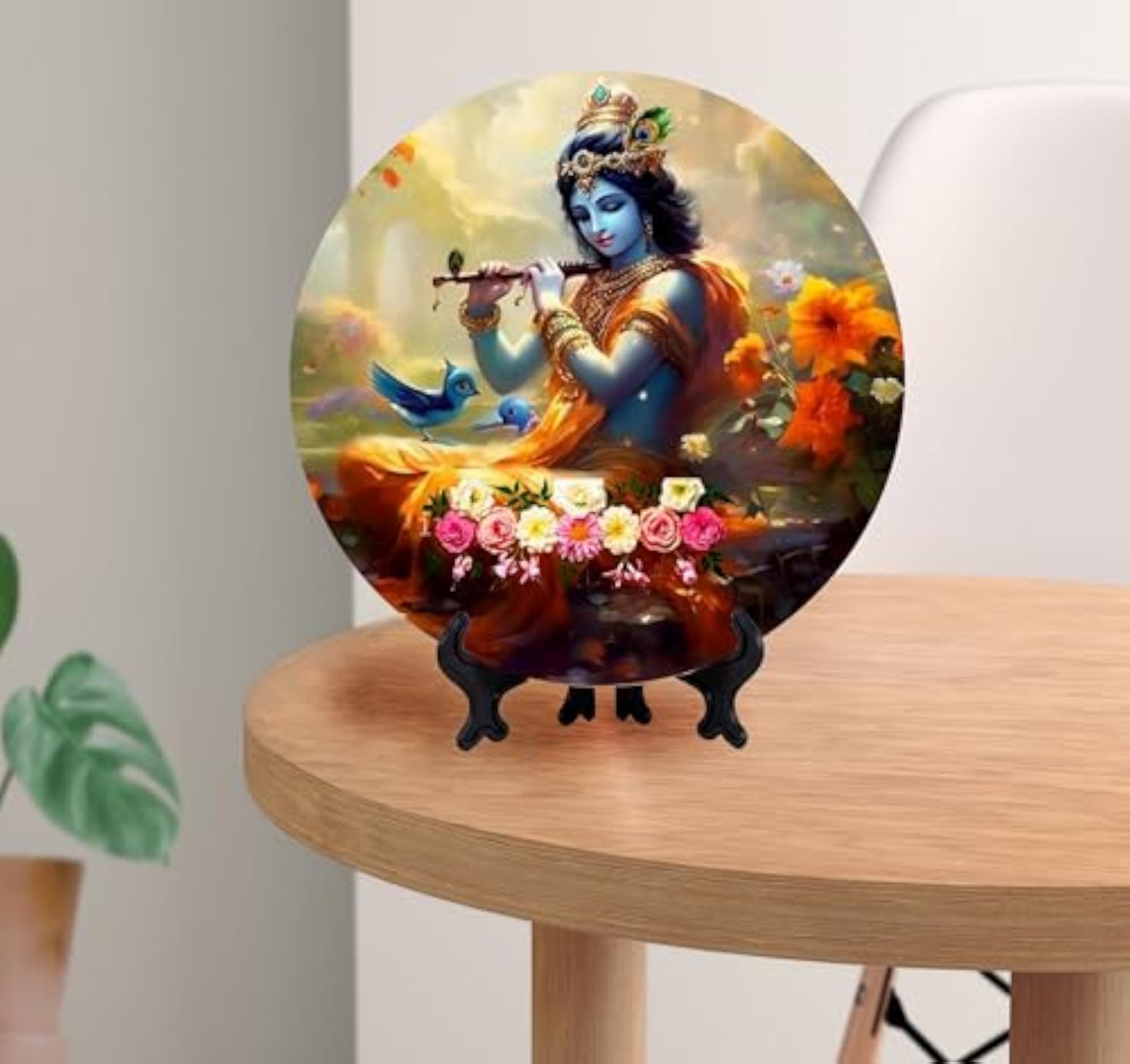 Lord Madhava Art Plate, Decorative Ceramic Gift